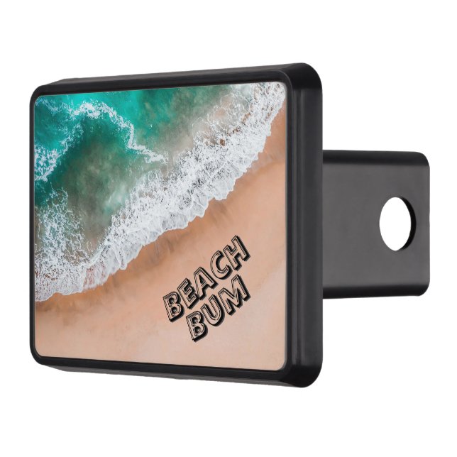 Waves on Sandy Beach Beach Bum Hitch Cover (Left)