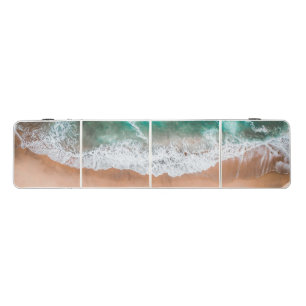 Waves on Sandy Beach Beer Pong Table