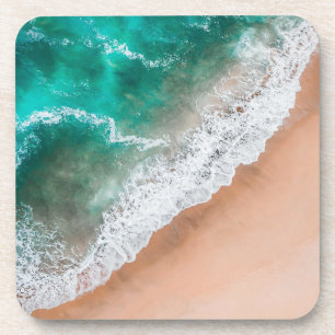 Waves on Sandy Beach  Beverage Coaster