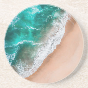 Waves on Sandy Beach  Coaster