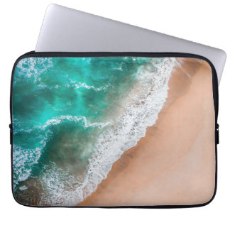 Waves on Sandy Beach  Laptop Sleeve