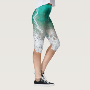 Waves on Sandy Beach  Leggings