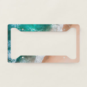Waves on Sandy Beach  License Plate Frame