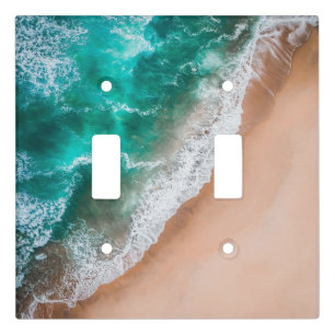 Waves on Sandy Beach  Light Switch Cover