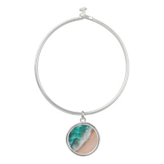 Waves on Sandy Beach Personal Bangle Bracelet