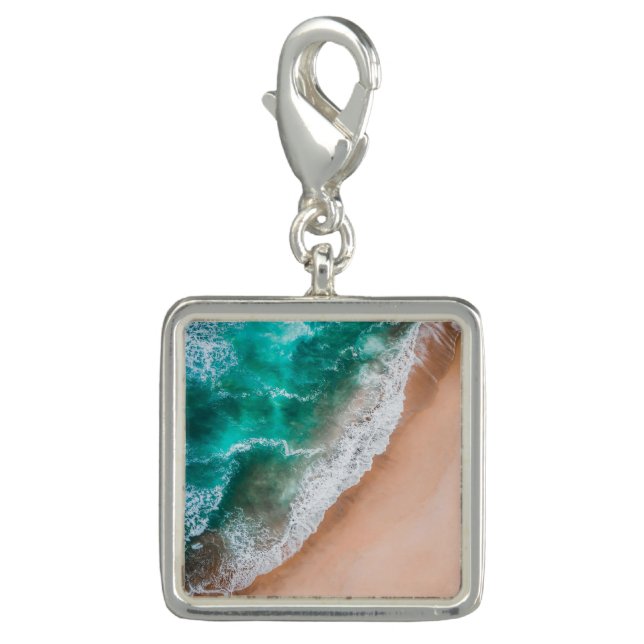 Waves on Sandy Beach Personal Charm (Front)