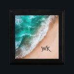 Waves on Sandy Beach Personal Gift Box<br><div class="desc">Pretty blue wave laps against sandy beach</div>