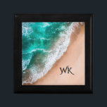 Waves on Sandy Beach Personal Gift Box<br><div class="desc">Pretty blue wave laps against sandy beach</div>