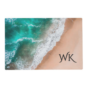 Waves on Sandy Beach Personal Placemat
