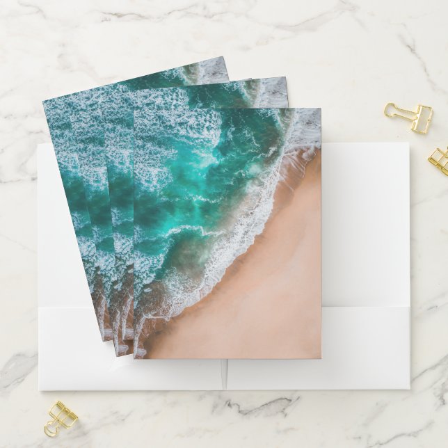 Waves on Sandy Beach  Pocket Folder (In Situ)