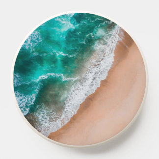Waves on Sandy Beach  PopSocket