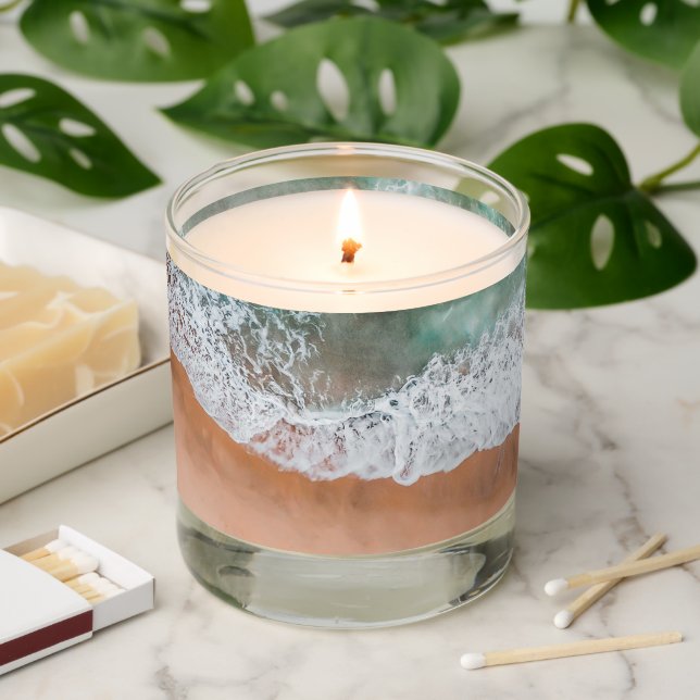 Waves on Sandy Beach  Scented Candle (Lit)