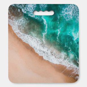 Waves on Sandy Beach  Seat Cushion