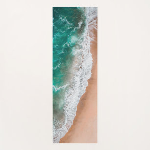 Waves on Sandy Beach  Yoga Mat