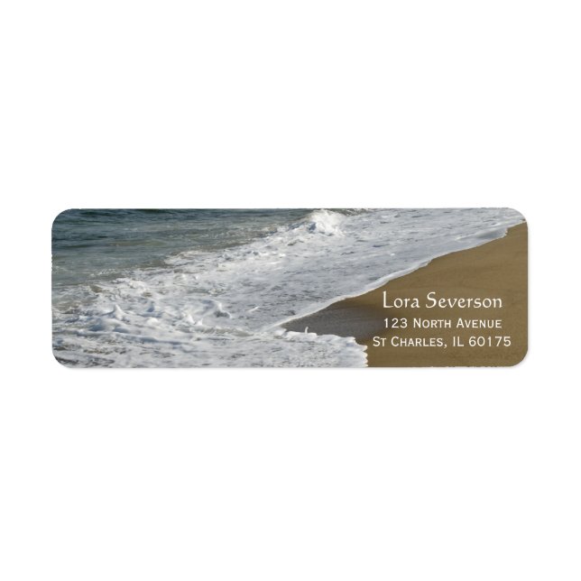 Waves on the Beach Label (Front)