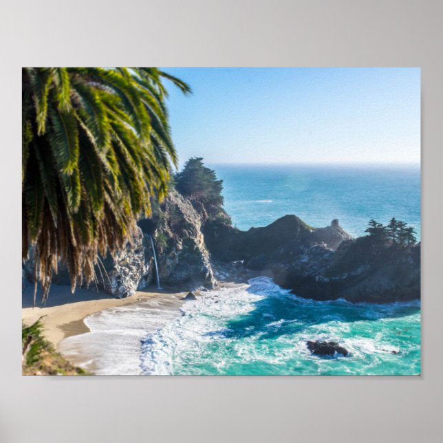 Waves on the beach poster (Front)