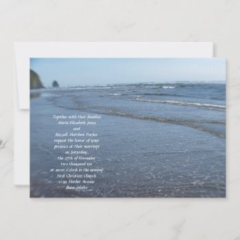 Waves On The Beach Wedding Invitation by ChristyWyoming at Zazzle