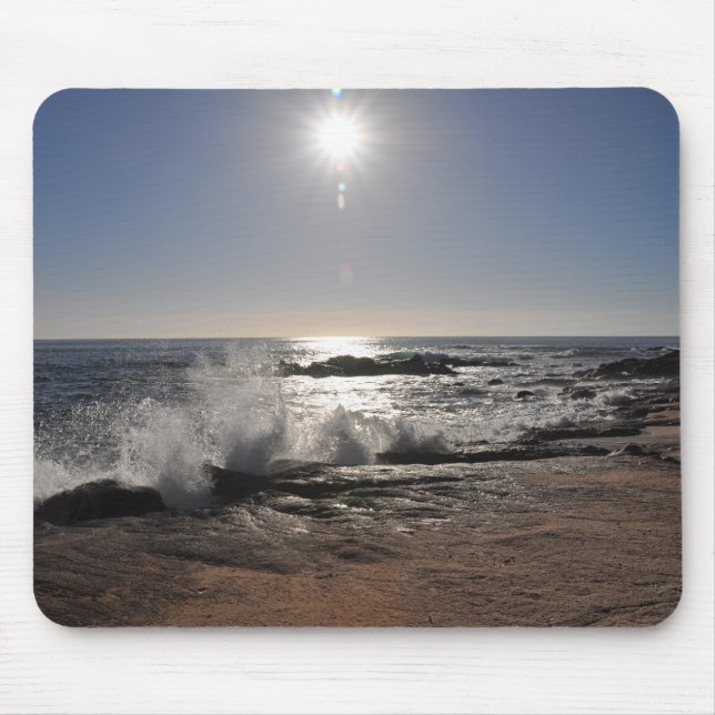 Waves on the Rocks Mouse Pad (Front)