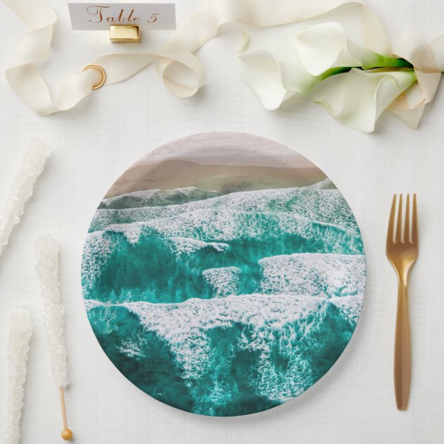 Waves Paper Plates (Wedding)