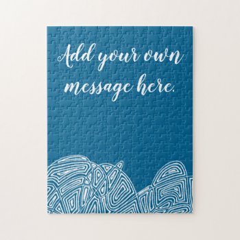 Waves Personalized Jigsaw Puzzle by scribbleprints at Zazzle