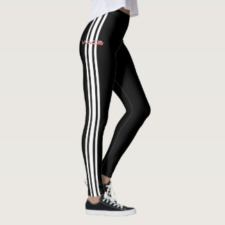 Waves Racer Leggings - White Stripe Edition