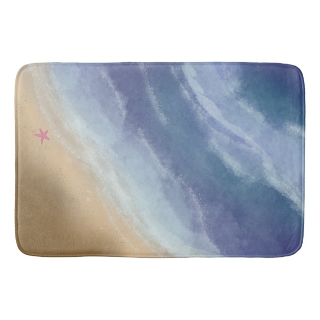 Waves rolling in bath mat (Front)