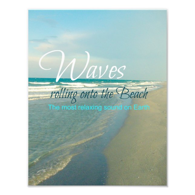 Waves Rolling onto the Beach Photo Print (Front)