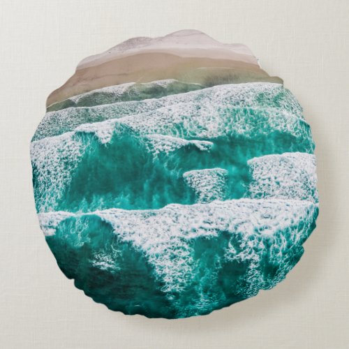 Waves Round Pillow