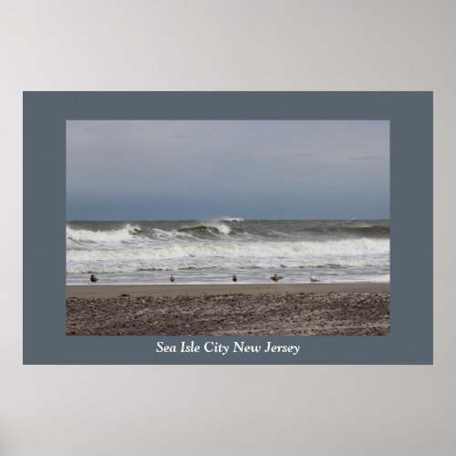 Waves Sea Isle City Poster