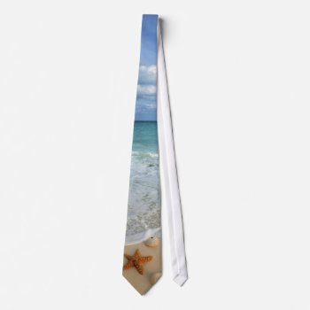 Waves & Shells Neck Tie by artNimages at Zazzle