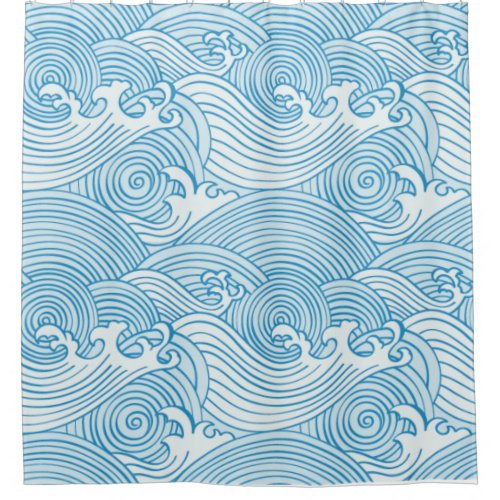 Waves Shower Curtain