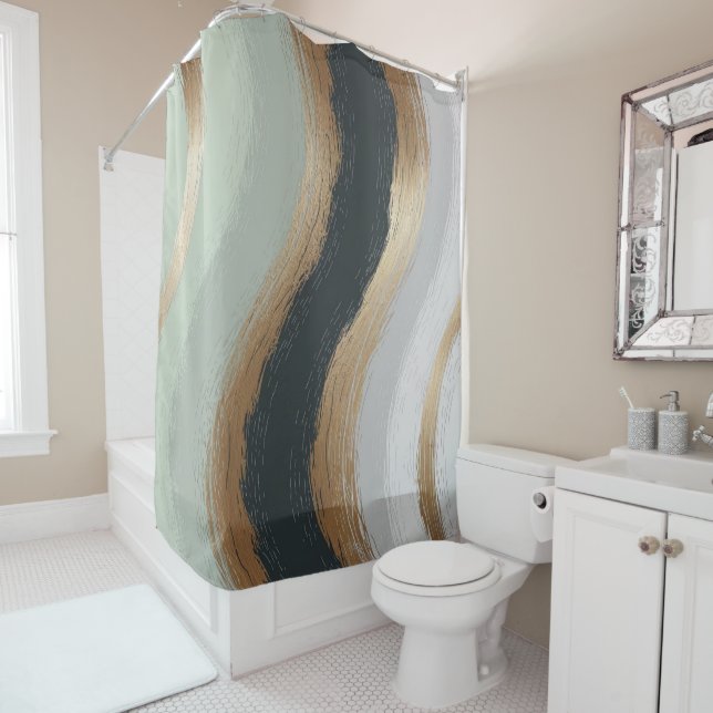 Waves Shower Curtain (In Situ)