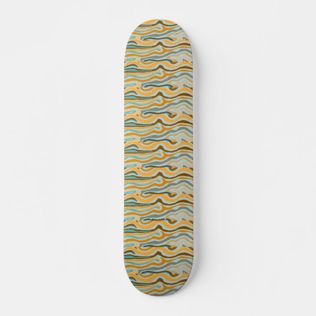 waves skateboard deck (Front)
