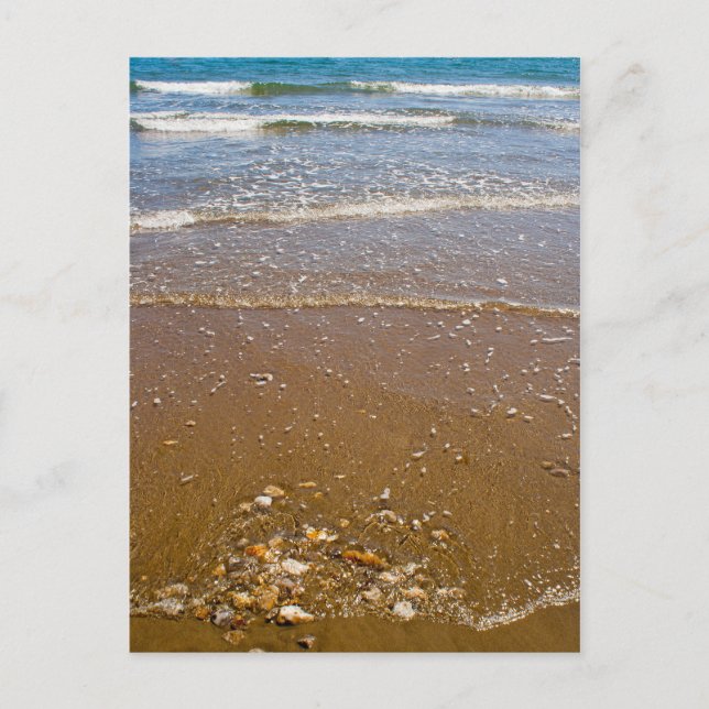 Waves Splashing Against Pebbles on a Beach Postcard (Front)