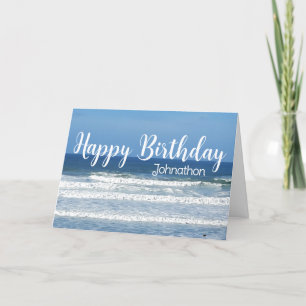Waves & surf birthday card