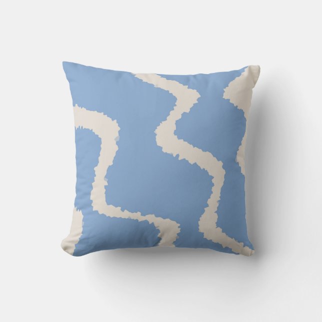 waves throw pillow (Front)