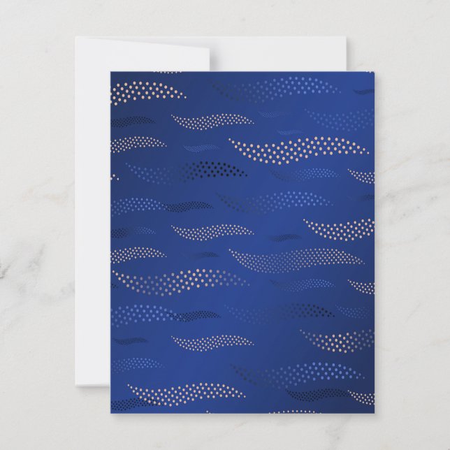 Waves Tiger (stylized pattern) 2 Note Card (Front)