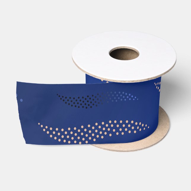 Waves Tiger (stylized pattern) 2 Satin Ribbon (Spool)
