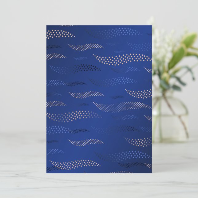 Waves Tiger (stylized pattern) 2 Thank You Card (Standing Front)