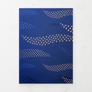 Waves Tiger (stylized pattern) 2 Tri-Fold Holiday Card