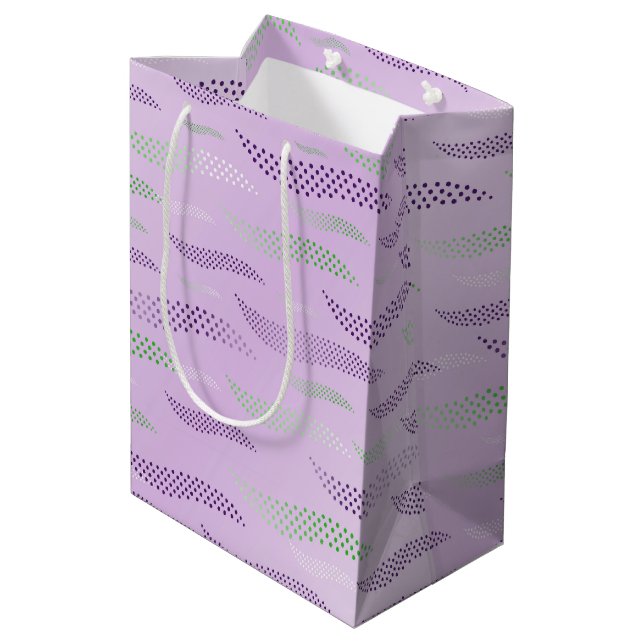 Waves Tiger (stylized pattern) 3 Medium Gift Bag (Back Angled)