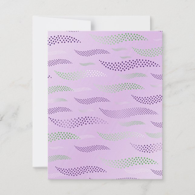 Waves Tiger (stylized pattern) 3 Note Card (Front)