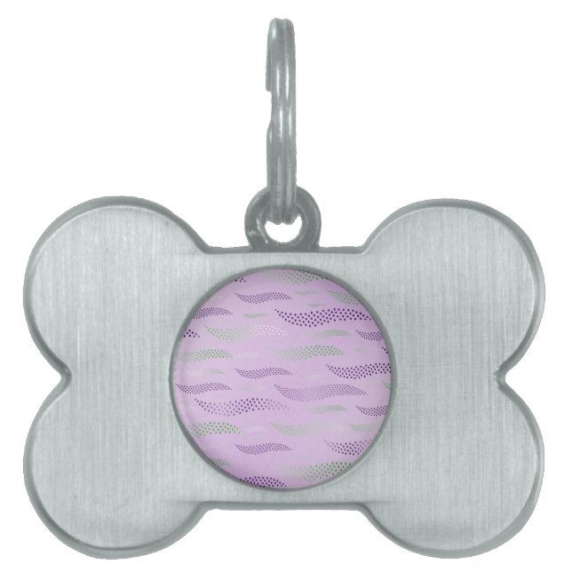 Waves Tiger (stylized pattern) 3 Pet ID Tag (Front)