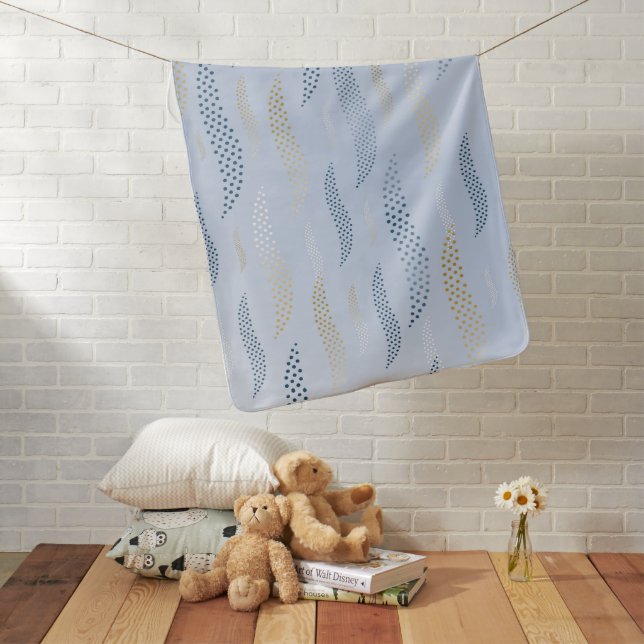 Waves Tiger (stylized pattern) 4 Baby Blanket (In Situ)