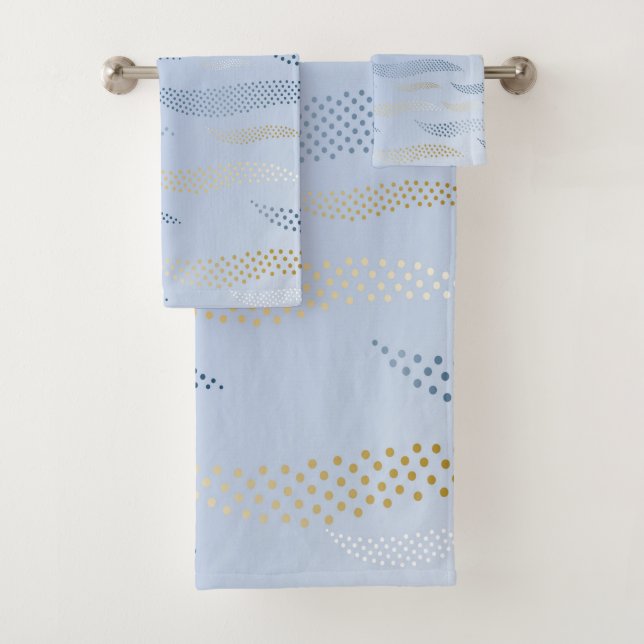 Waves Tiger (stylized pattern) 4 Bath Towel Set (Insitu)