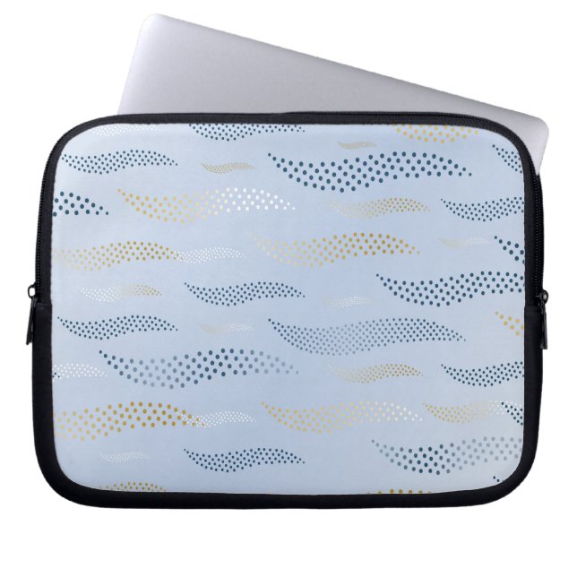 Waves Tiger (stylized pattern) 4 Laptop Sleeve (Front)