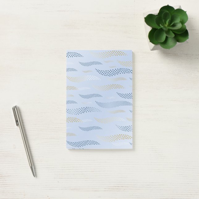 Waves Tiger (stylized pattern) 4 Post-it Notes (Office)