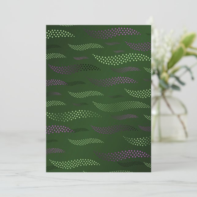 Waves Tiger (stylized pattern) 5 Thank You Card (Standing Front)
