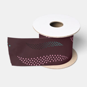 Waves Tiger (stylized pattern) 6 Satin Ribbon
