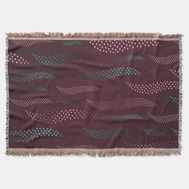 Waves Tiger (stylized pattern) 6 Throw Blanket (Front)